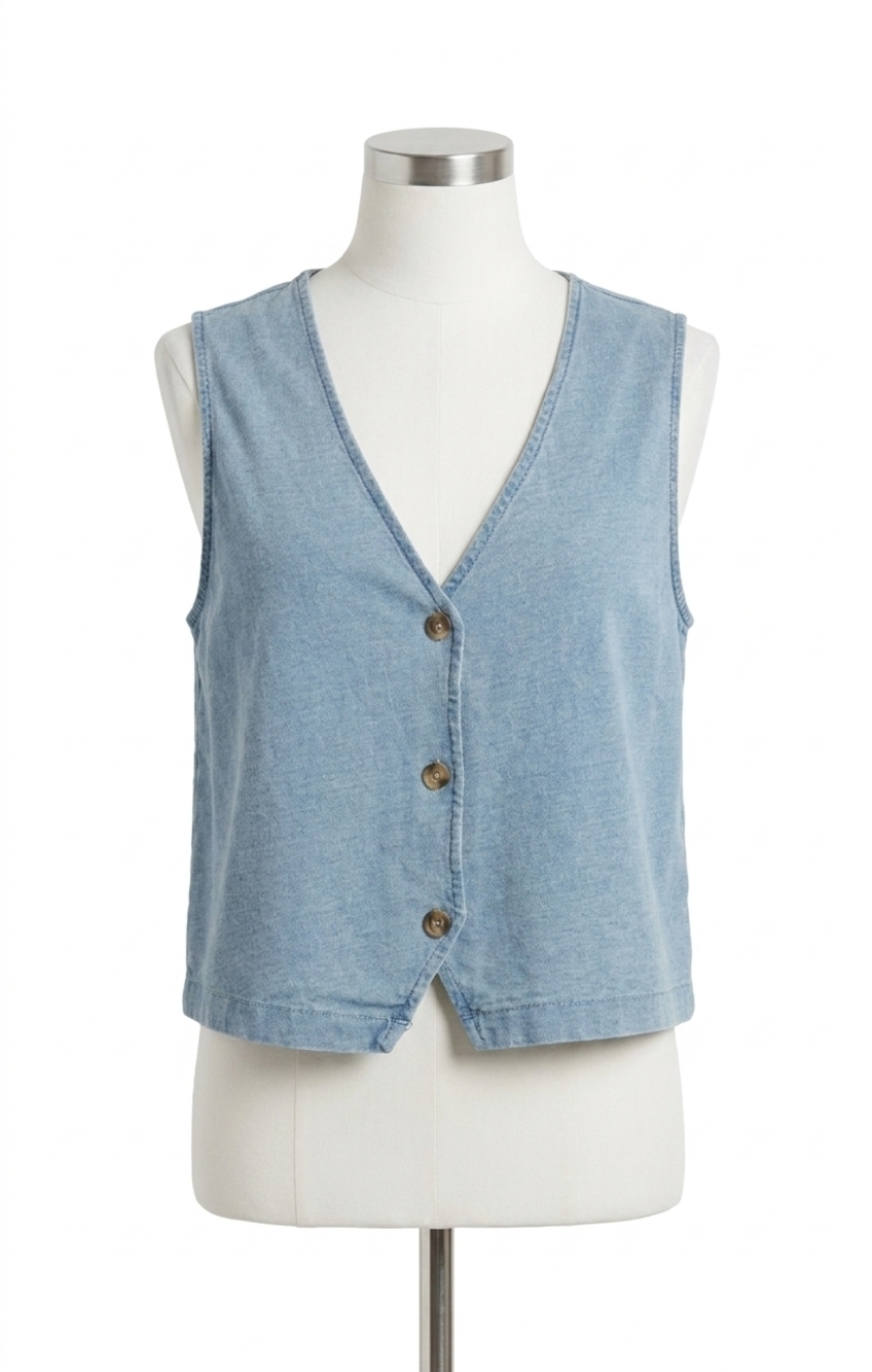 NEW Z SUPPLY noelle jersey sleeveless top in denim